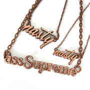 Ass Supreme, Auto Emblem Necklace. (Cutlass Supreme)