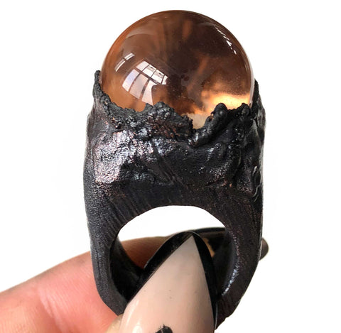 This tungsten, whiskey barrel and meteorite wedding ring. :  r/Damnthatsinteresting